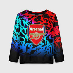 Детский лонгслив Arsenal граффити неон