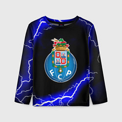 Лонгслив детский Porto молнии шторм, цвет: 3D-принт