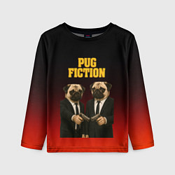 Детский лонгслив Пародия - Криминальное чтиво с мопсами