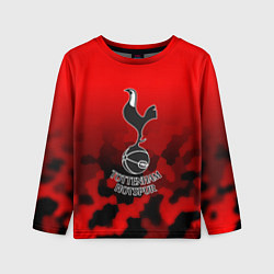 Лонгслив детский Тоттенхэм Хотспур камуфляж красный, цвет: 3D-принт