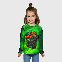 Лонгслив детский Дорожный воин - байк с шипами, цвет: 3D-принт — фото 2