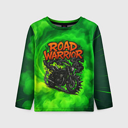 Лонгслив детский Дорожный воин - байк с шипами, цвет: 3D-принт