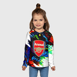 Лонгслив детский Arsenal monster, цвет: 3D-принт — фото 2