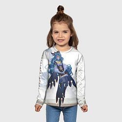 Лонгслив детский Стиль хохлома: Сирин, цвет: 3D-принт — фото 2