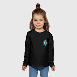 Лонгслив детский Лучше вода у друга полноцветный узор, цвет: 3D-принт — фото 2