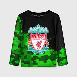 Детский лонгслив Ливерпуль камуфляж краски