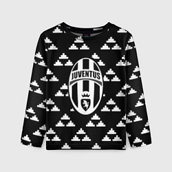 Лонгслив детский Juventus геометрия треугольники, цвет: 3D-принт