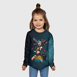 Лонгслив детский League of Legends Jinx, цвет: 3D-принт — фото 2