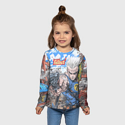 Лонгслив детский Fallout комиксный стиль, цвет: 3D-принт — фото 2
