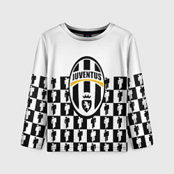 Лонгслив детский Juventus болельщики паттерн, цвет: 3D-принт