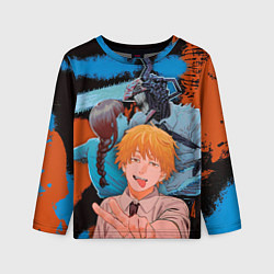 Детский лонгслив Дэндзи и Макима из Человек бензопила