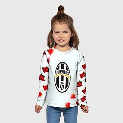 Лонгслив детский Ювентус розы, цвет: 3D-принт — фото 2