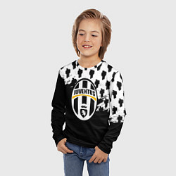 Лонгслив детский Juventus logo краски, цвет: 3D-принт — фото 2