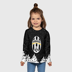 Лонгслив детский Ювентус новый год, цвет: 3D-принт — фото 2