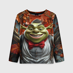 Лонгслив детский Шрек в деловом костюме, цвет: 3D-принт
