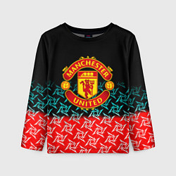 Лонгслив детский Манчестер Юнайтед ниндзя паттерн, цвет: 3D-принт