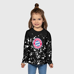 Лонгслив детский Бавария Мюнхен краски, цвет: 3D-принт — фото 2