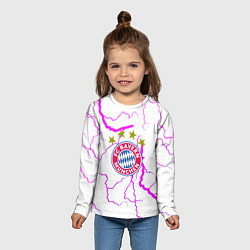 Лонгслив детский Бавария Мюнхен неоновые молнии, цвет: 3D-принт — фото 2