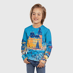 Лонгслив детский Московские новогодние каникулы, цвет: 3D-принт — фото 2