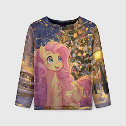 Детский лонгслив Милая пони и новый год
