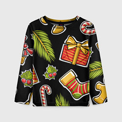 Детский лонгслив Рождественский вайб