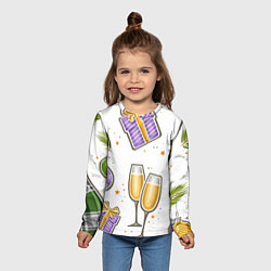 Лонгслив детский Новогодний вайб, цвет: 3D-принт — фото 2