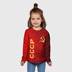 Лонгслив детский Советский союз символика, цвет: 3D-принт — фото 2
