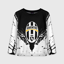 Лонгслив детский Ювентус краски всплеск текстура, цвет: 3D-принт