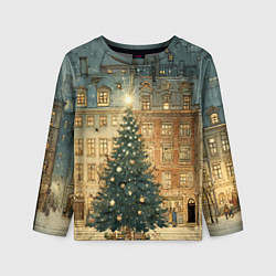 Детский лонгслив Новогодний старый город