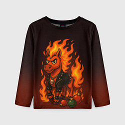 Детский лонгслив Огненный конь 26