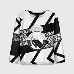 Лонгслив детский Реал Мадрид краски полосы, цвет: 3D-принт