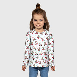 Лонгслив детский Рождественские гонщики, цвет: 3D-принт — фото 2