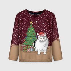 Детский лонгслив Кот Бендер и ёлка