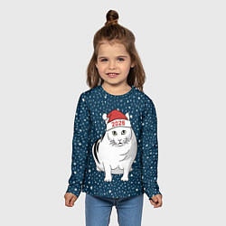 Лонгслив детский Кот мем - 2026, цвет: 3D-принт — фото 2