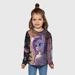 Лонгслив детский Анимешная лошадка - Новый год, цвет: 3D-принт — фото 2