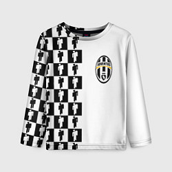 Детский лонгслив Ювентус паттерн люди