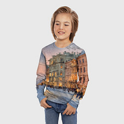 Лонгслив детский Зимний Санкт-Петербург, цвет: 3D-принт — фото 2