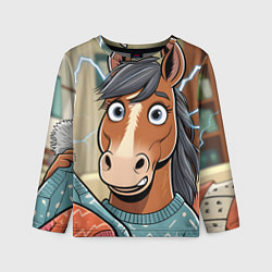 Детский лонгслив Конь и недоразумение