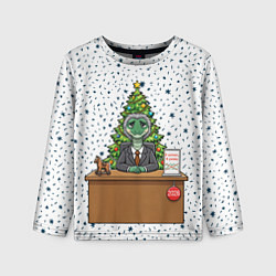 Лонгслив детский Я устал я ухожу - новогодний мем 2026, цвет: 3D-принт