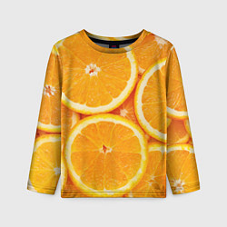 Лонгслив детский Апельсин, цвет: 3D-принт