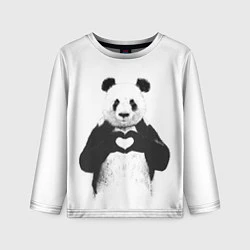 Лонгслив детский Panda Love, цвет: 3D-принт