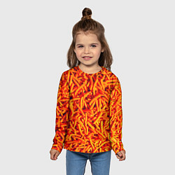Лонгслив детский Морковь, цвет: 3D-принт — фото 2