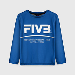 Лонгслив детский Волейбол FIVB, цвет: 3D-принт