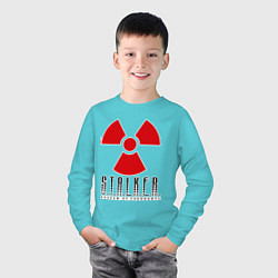 Лонгслив хлопковый детский STALKER: Shadow of Chernobyl, цвет: бирюзовый — фото 2