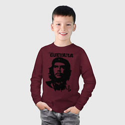 Лонгслив хлопковый детский Che Guevara, цвет: меланж-бордовый — фото 2