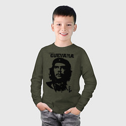 Лонгслив хлопковый детский Che Guevara, цвет: меланж-хаки — фото 2
