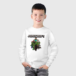 Лонгслив хлопковый детский Minecraft Units, цвет: белый — фото 2
