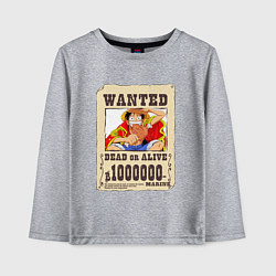 Детский лонгслив Wanted Luffy