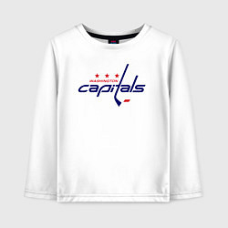 Лонгслив хлопковый детский Washington Capitals, цвет: белый