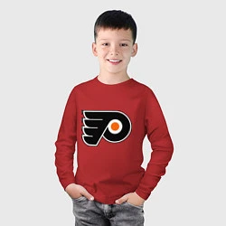 Лонгслив хлопковый детский Philadelphia Flyers, цвет: красный — фото 2